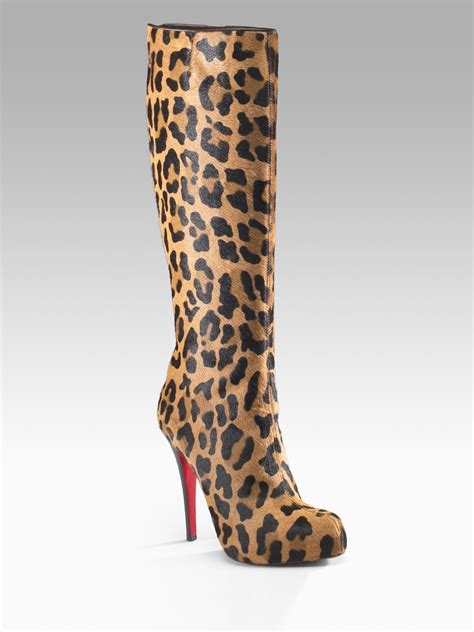 christian loubatin leopard boots replica|christian louboutin boots.